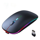 Mouse Sem Fio Bluetooth Recarregável Ergonômico Led Wireless