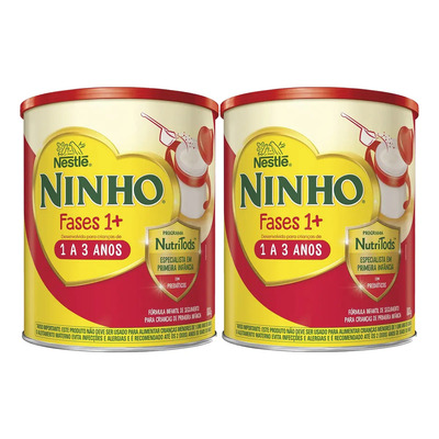 Nestlé Ninho Fases 1+ Kit 2 Latas Leite Em Pó 1+ 800g Em Cada Lata