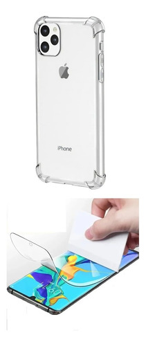 Carcasa Silicona Para iPhone 11 Transp.+ Lámina Hidrogel