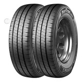 Kit 2 Neumático Kumho 195 R14 8 Telas Kc53 Para Hyundai Kia 