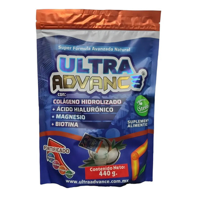Ultra Advanc3 Colágeno Hidrolizado Acido Hialurónico 440 G Sabor Natural | MercadoLibre