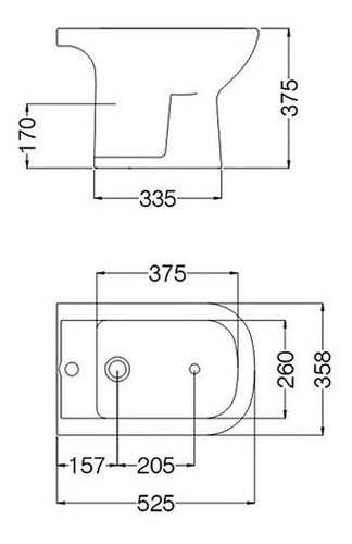 Ferrum Bari Bidet De 1 Agujero Blanco Bkm1-b