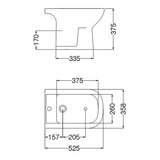 Ferrum Bari Bidet De 1 Agujero Blanco Bkm1-b