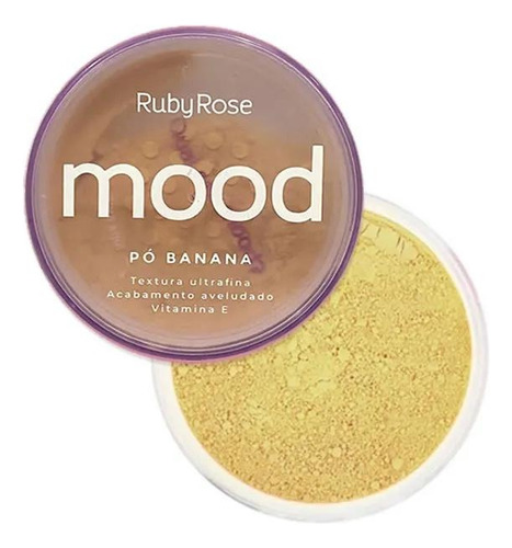 Pó Banana Ruby Rose Feels Efeito Aveludado Pó Facial Solto 