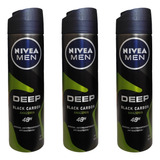 Pack X3 Desodorante Nivea Deep Black Carbon Amazonia