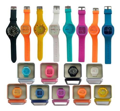 Reloj Económico Dama Unisex Caucho Moda Casual Abka