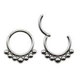 Piercing Argolla Con Bisagra Acero 316l Argb07 1,2x8mm 1un