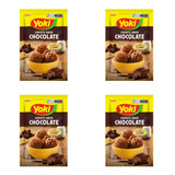 Pó Para O Preparo De Sorvete Yoki Chocolate Kit Com 4 X 150g