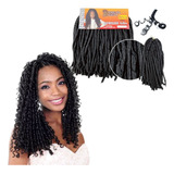 Apliques De Cabelo Cabelo Sintético Nina Softex Estilo Crochet Braids, 4 Castanho De 70cm - 1 Mecha Por Pacote