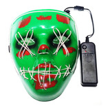 Máscara Halloween Rigida Con Luz Led - 5 Soles Cotillón