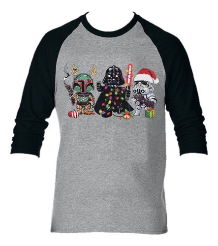 Camibuso Navideño Star Wars Navidad Camiseta Manga Larga 