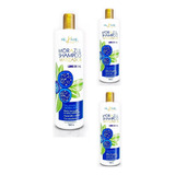 Shampoo Matizador Mora Azul Nekane 960g  3pzas