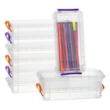 Cajas Para Lápices, Estuche Plástico Transparente, Organizad