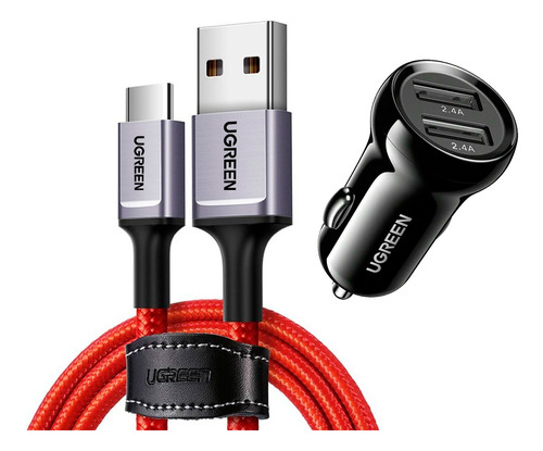 Ugreen Cargador Para Auto Con Cable Usb Tipo C Carga Rápida