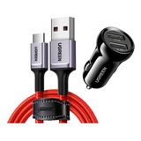 Ugreen Cargador Para Auto Con Cable Usb Tipo C Carga Rápida