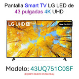 Pantalla LG Uhd Ai Thinq 43 Pulgadas 4k Smart Tv