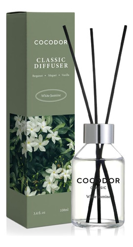 Cocodor Difusor Clásico De Varillas De Junco, 3.4 Oz, 1 Unid