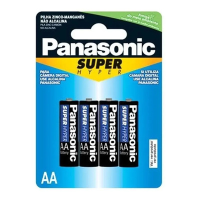 Pila AA Panasonic Super Hyper UM-3SH Cilíndrica - pack de 4 unidades | MercadoLibre