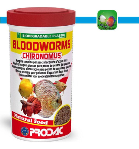 Prodac Bloodworms Natural Larvas Mosquito Liofilizadas 7gr 
