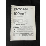 Manual Tape Tascam 102 Mkii