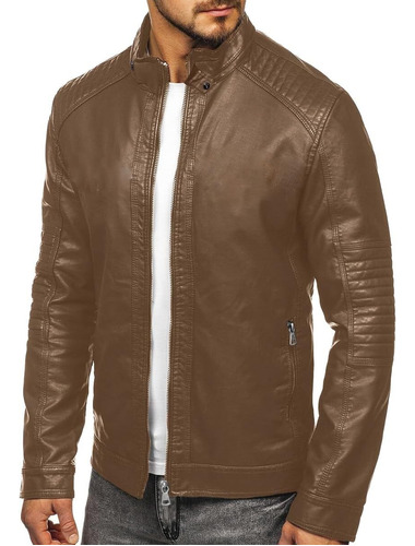 Chamarra Chaqueta Vinipiel Tipo Biker Para Hombre