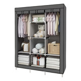 Organizador De Ropero Guardaropa Armario Closet Zapatera-1p Color Gris Oscuro