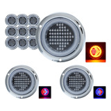 10 Plafon Redondo Led Flecha Direccional Bisel Cromo 12-24vf