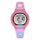 Reloj Infantil Slop Para Niña Sw8207lk4 Print Gatos Correa Rosa