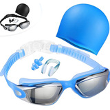 Gafas De Natación Kit 5 En 1, Nadar Protección Uv Antivaho