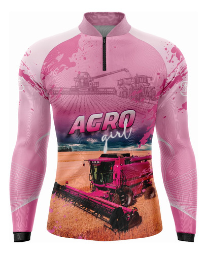 Camisa Camiseta Agro Feminina Proteção Solar Uv50 Gll72