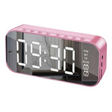 Radio Reloj Parlante + Bluetooth +parlante Radio Reloj Color Rosa 5v