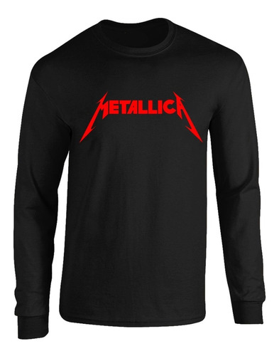 Camibuso Metallica Rock Estampada Camiseta Manga Larga