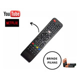 Controle Tv Philco Smart Lcd Teclas Netflix Youtube + Pilhas