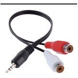 Adaptador De Cable 3,5 Mm Jack Macho 2 A Hembra Rca 