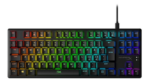 Teclado Mecánico Hyperx Alloy Origins Core Us Switch Hx Blue Color Del Teclado Negro Idioma Inglés Us