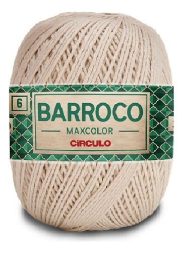 Barbante Barroco Maxcolor 6 Fios 200gr Linha Crochê Colorida Cor Porcelana-7684