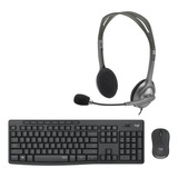 Combo Teclado Mouse Inalambrico + Auricular Logitech Mk295