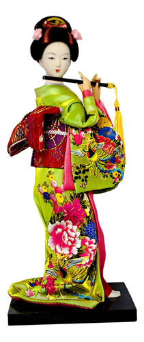Estatuilla Japonesa De Geisha Lady De 9  , Antigua Estilo H