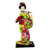 Estatuilla Japonesa De Geisha Lady De 9  , Antigua Estilo H