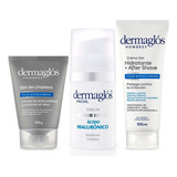 Kit Facial Dermaglós Hombres Rutina Express Con Sérum