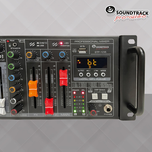 Mezcladora De Audio Amplificada Soundtrack Mod. Stp-1235