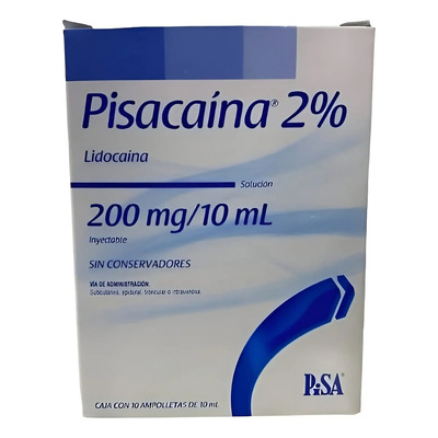 Pisacaina PISACAINA 2 % SOLUCIÓN INYECTABLE, 10 AMPOLLETAS 10 ML - Laboratorios pisa, s.a. de c.v. | MercadoLibre