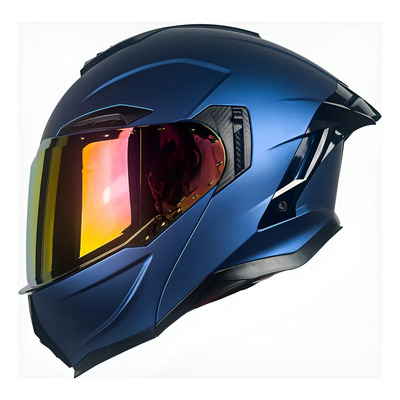Casco Para Moto Kov Apolo Azul Certificado Dot Abatible Diseño Sólido Tamaño Del Casco Xl | Meses sin interés