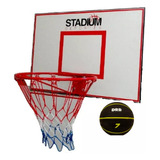 Tablero+aro Domestico +red + Pelota Street Drb N7 Stadium