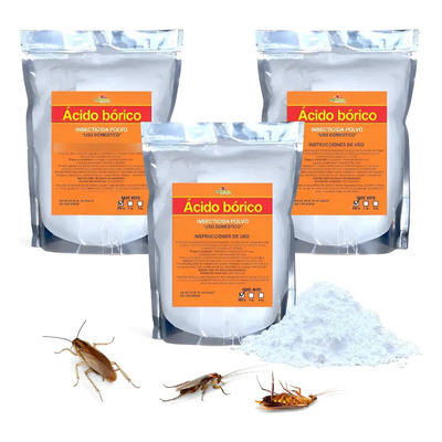 Ácido Bórico Palhogar 800 G Paquete De 3 Piezas