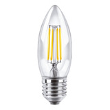 Pack 3 Lampara Led Vela Filamento 4w E27 Luz Frio