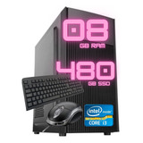 Pc Computador Cpu Intel Core I3 + Ssd 480gb 8gb Memória Nfe