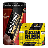 Kit Carnivoro 900g + Pré Treino Nuclear Rush Bodyaction Sabor Carnívoro(chocolate) + Nuclear(guaraná)