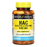 N-acetyl Cysteine (nac) 500 Mg / 60 Capsulas / Mason Natural