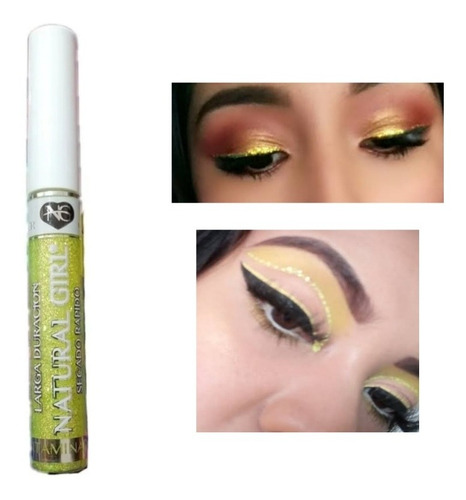 Delineadores De Colores Brillo Efecto Glitter Tonos Nat Girl